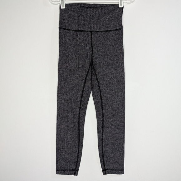 Lululemon wunder under high rise tight variegated knit jacquard black legging 4 - Picture 1 of 10